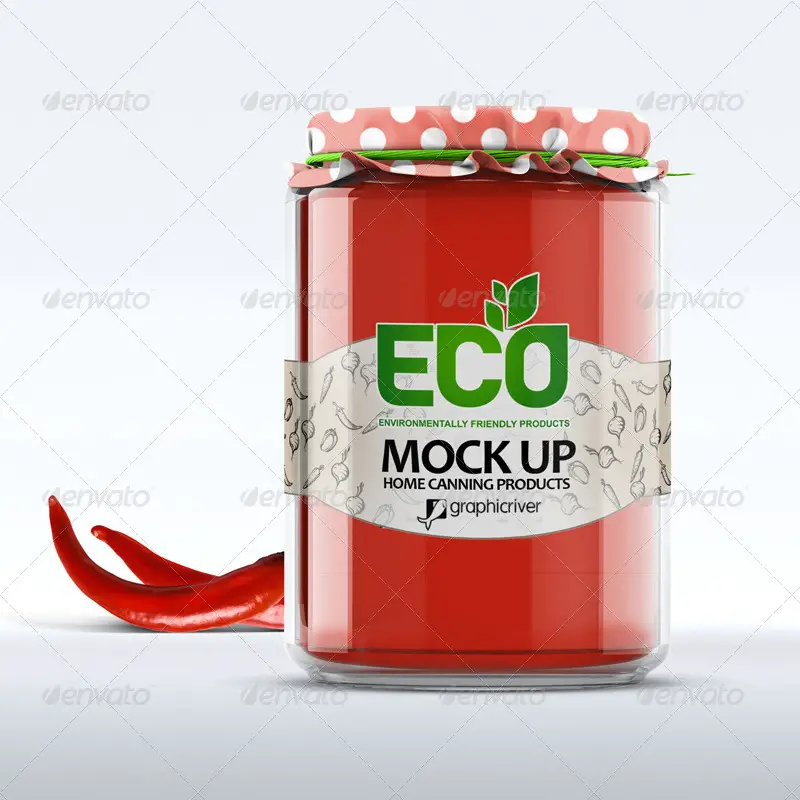 Glass Jar Mockup