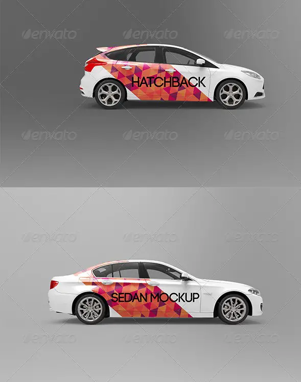 Hatchback & Sedan Mockup