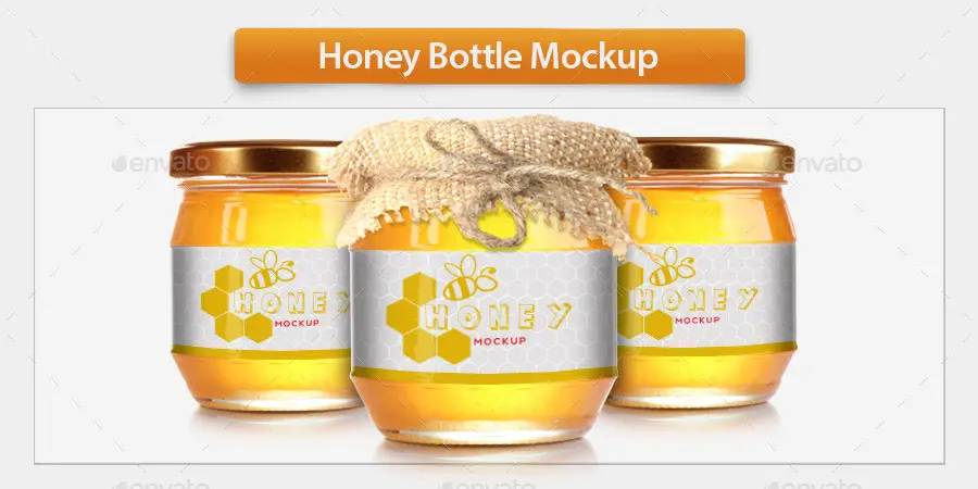 Honey Bottle Mockup