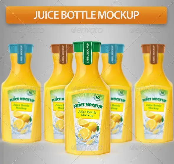 Juice Bottle Mockup