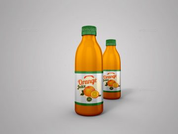 Juice and Tea Bottle Mockup