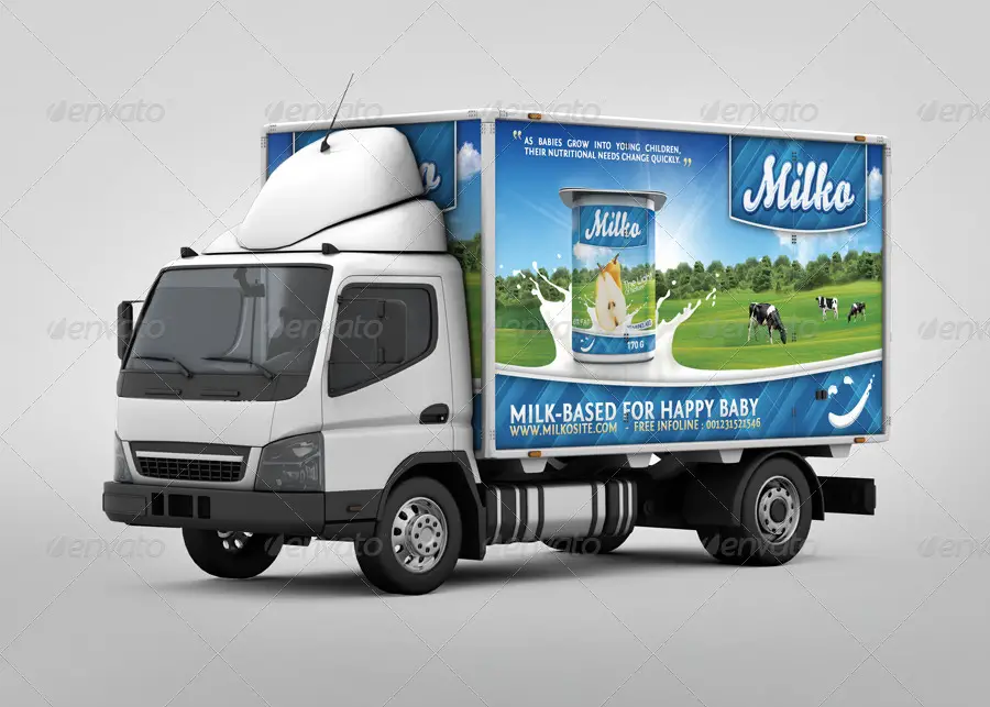 Lorry Branding Mockup