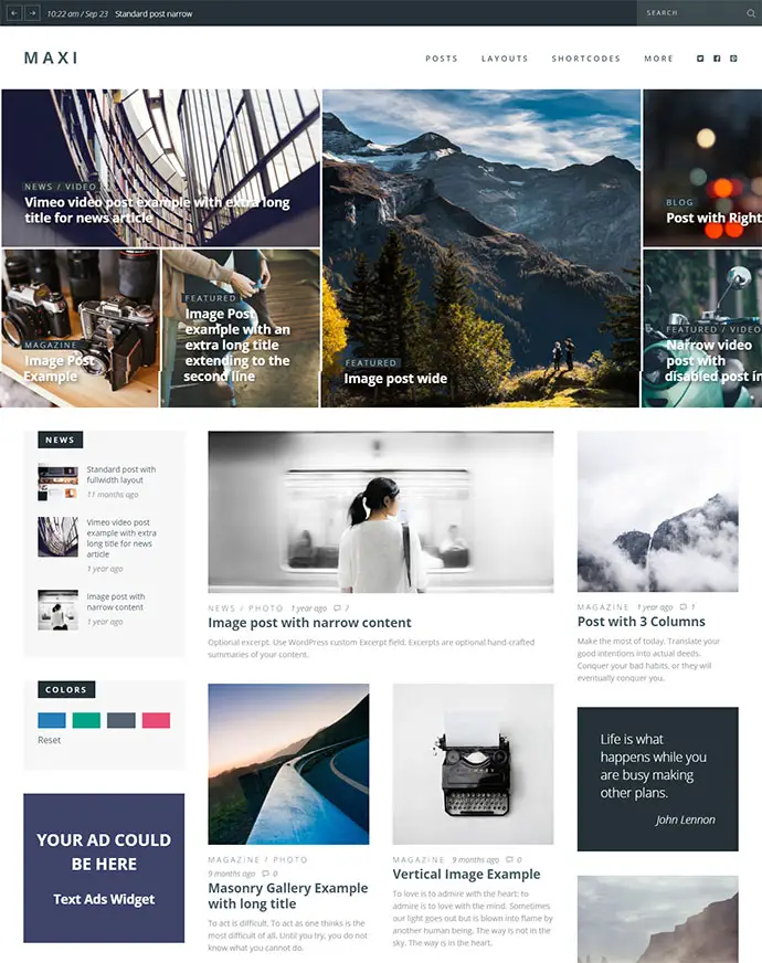 Best Black and White WordPress Magazine & Blog Themes