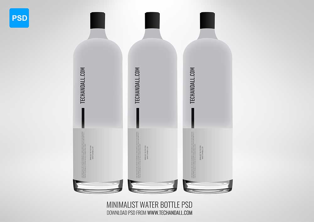 Minimalist Water Bottle Mockup