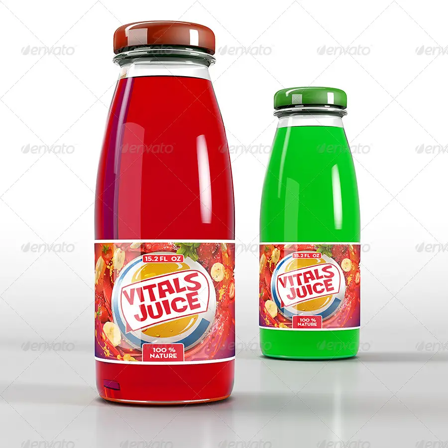 Natural Juice Bottle Mockup