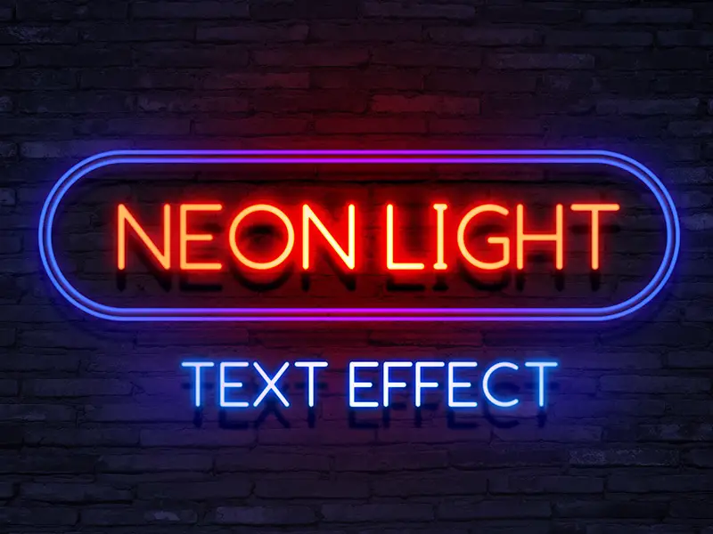 Neon Light Text Effect