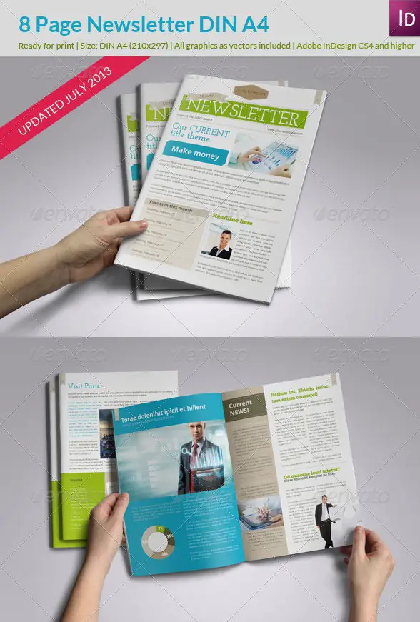 Newsletter Fresh Style - InDesign