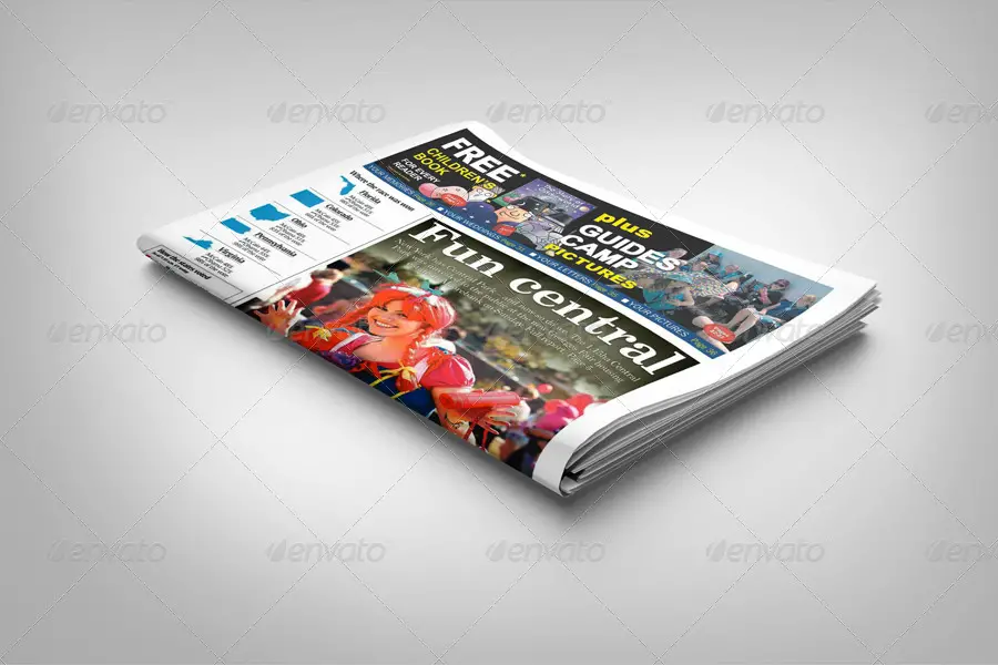 Newspaper Display Mockup