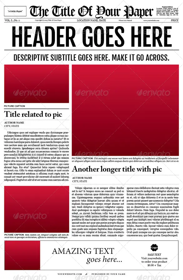 Old Style Newspaper Template