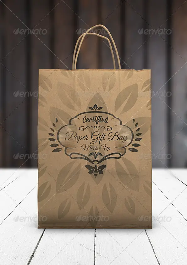 Paper Gift Bag Mockup