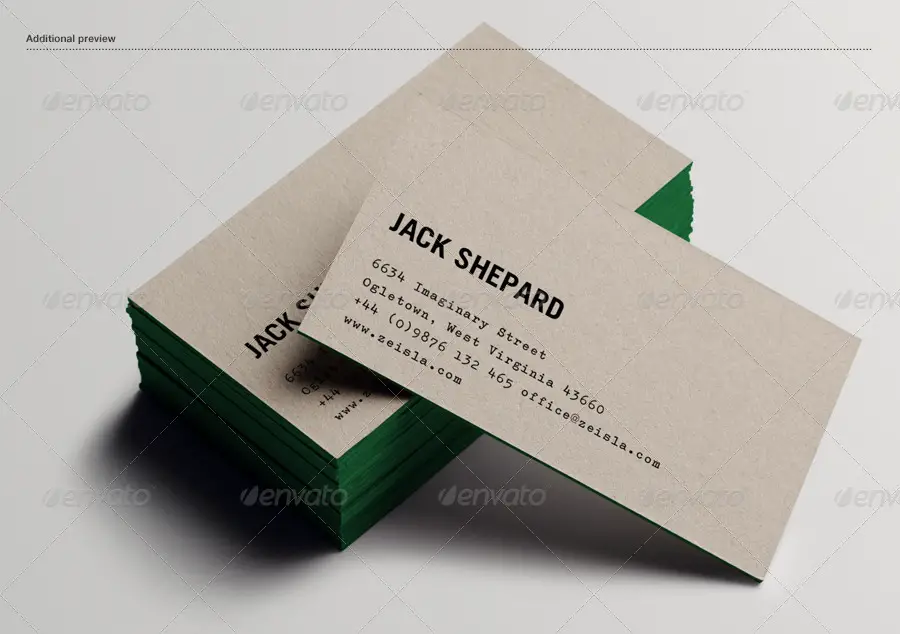 Paperboard Business Card Mockup
