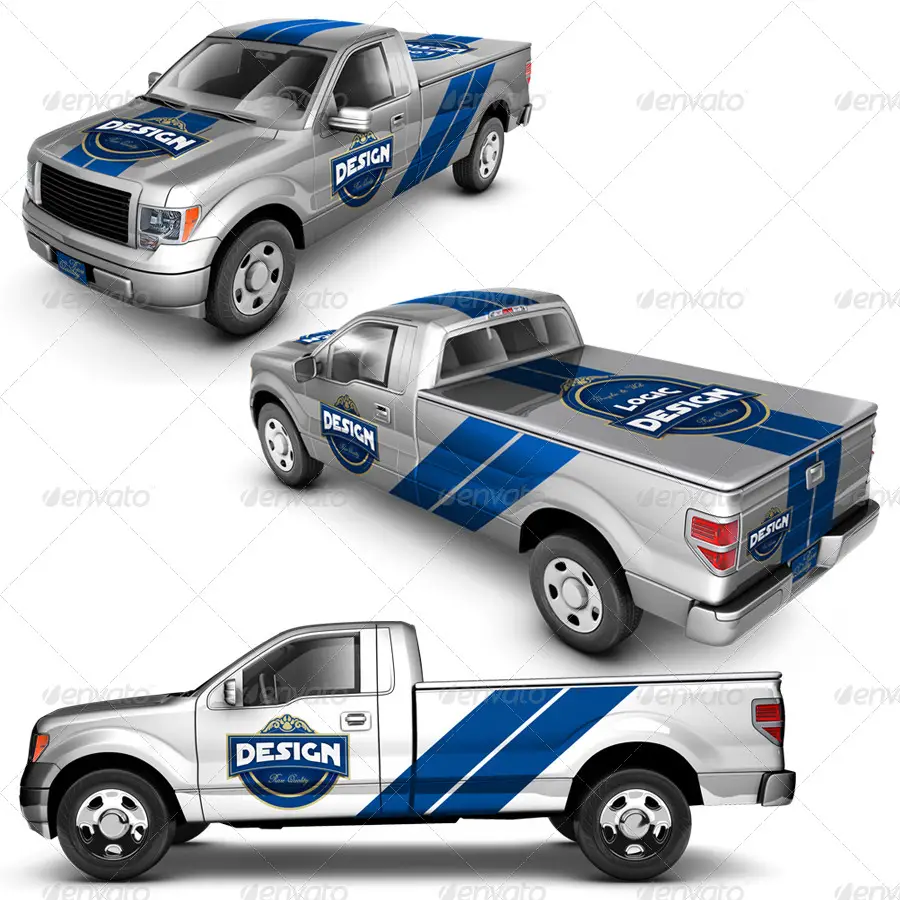 Pickup Truck Mockup