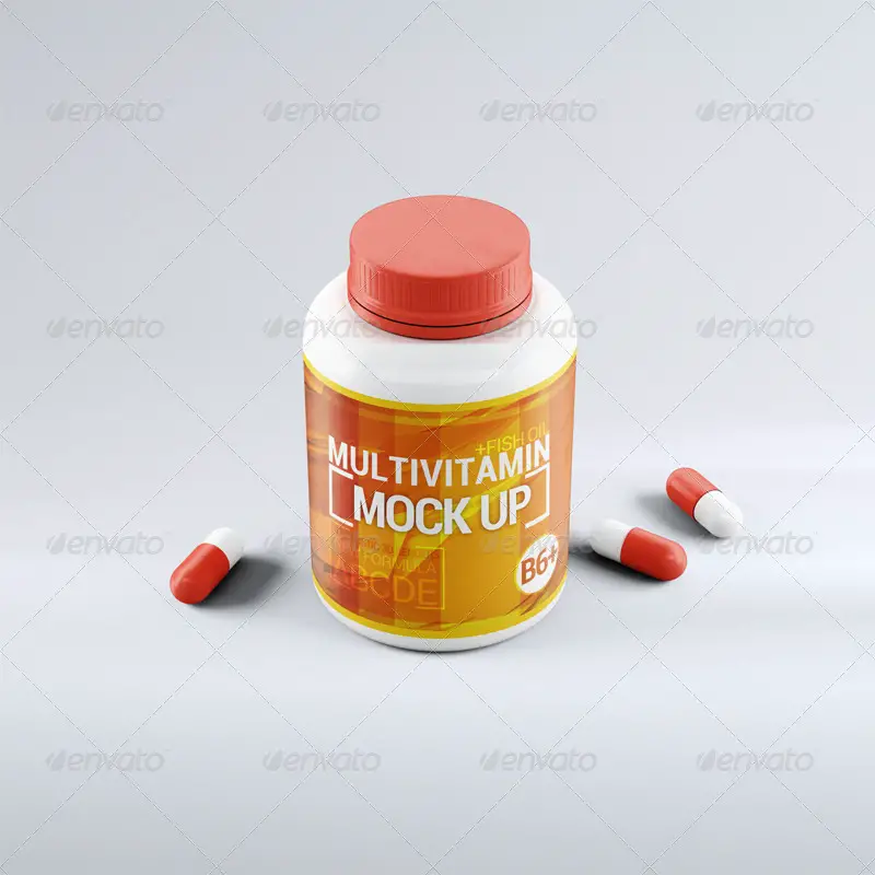 Pills Bottle Mockup