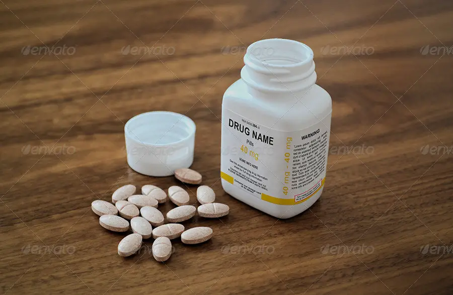 Plastic Pill Container Mockup