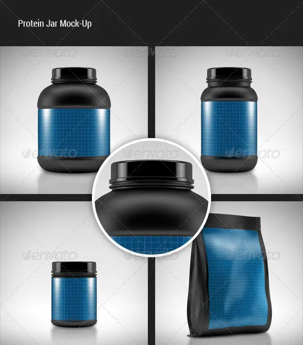 Protein Jar Mockup