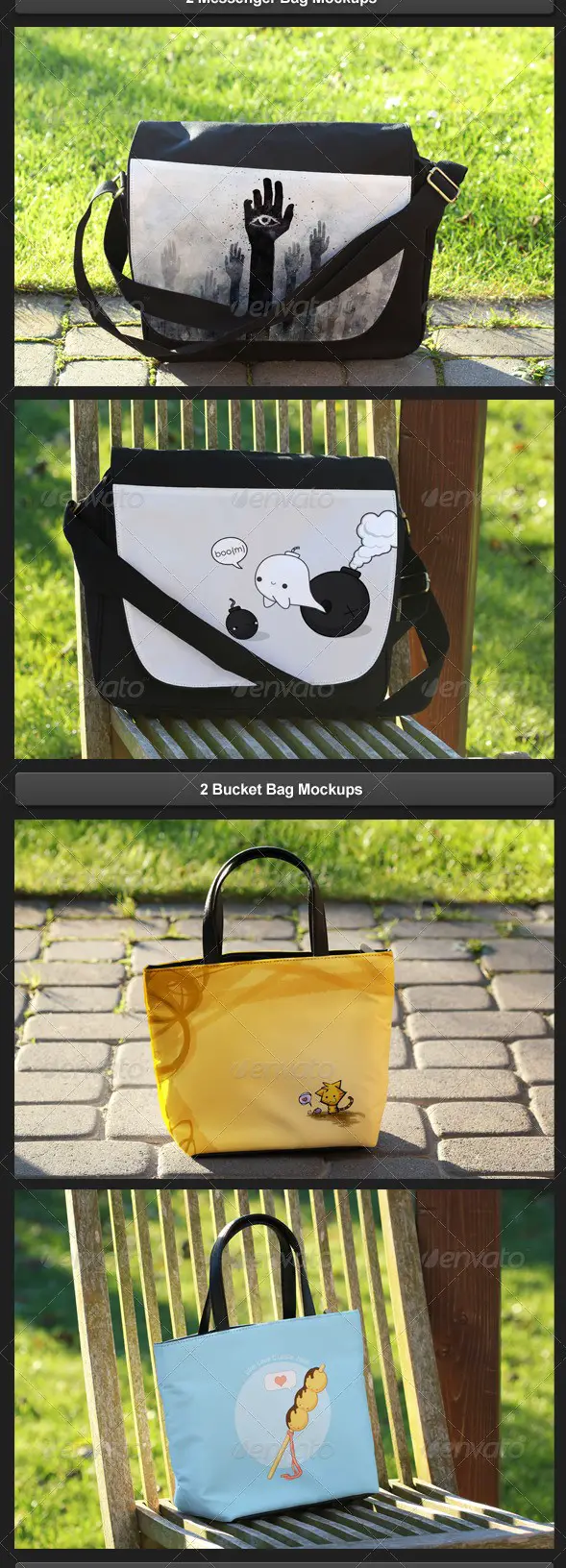 Realistic Bag Mockups