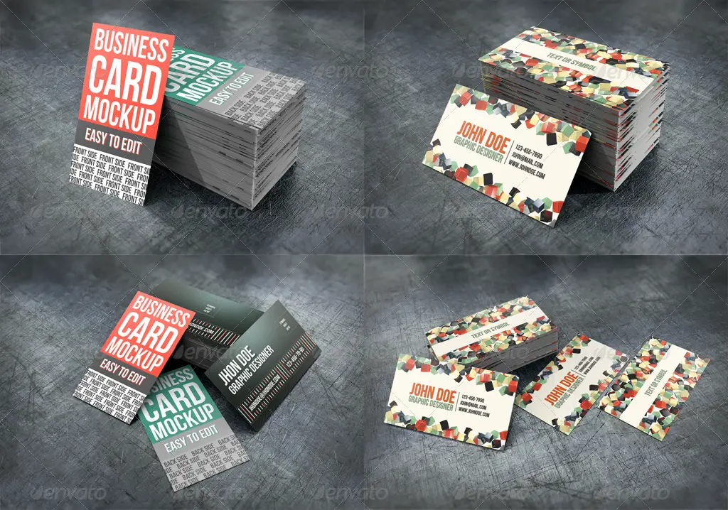 Realistic Business Card Mockup