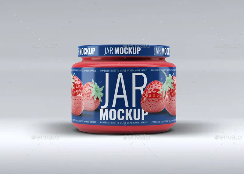 Realistic Preserve Jar Mockup
