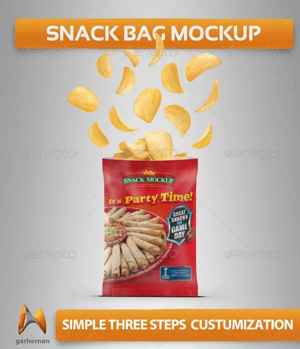 Snack Bag Mockup