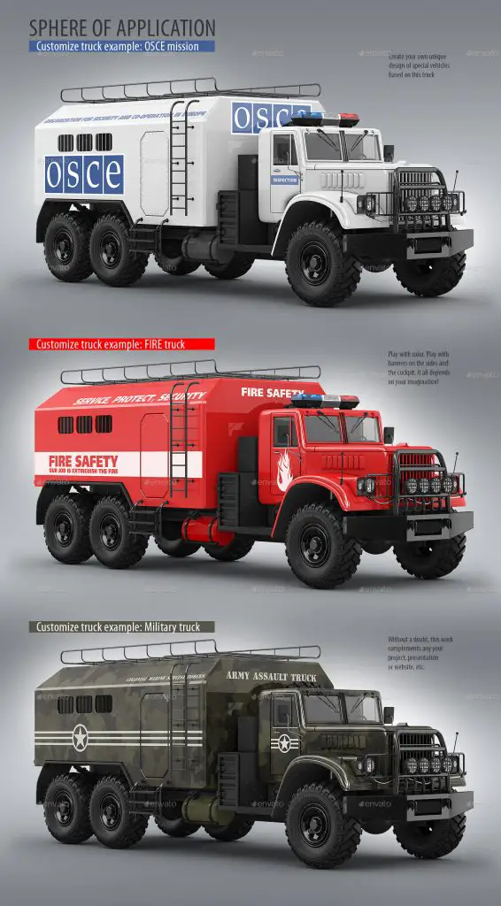 Special Military Truck Mockup