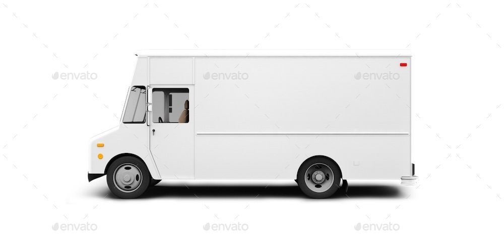 Step Van Delivery Branding Mockup