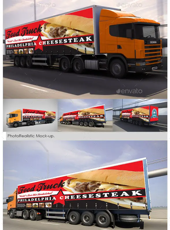 Download 35+ Truck Mockup PSD For Trucks Branding - Free & Premium ...