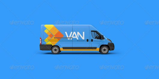 Best Van Mockup PSD For Delivery Vans Branding