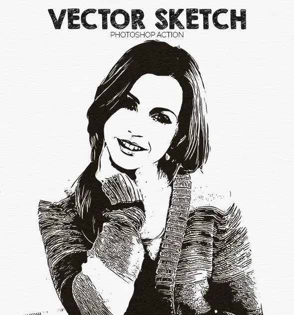Vector Sketch Photoshop Action