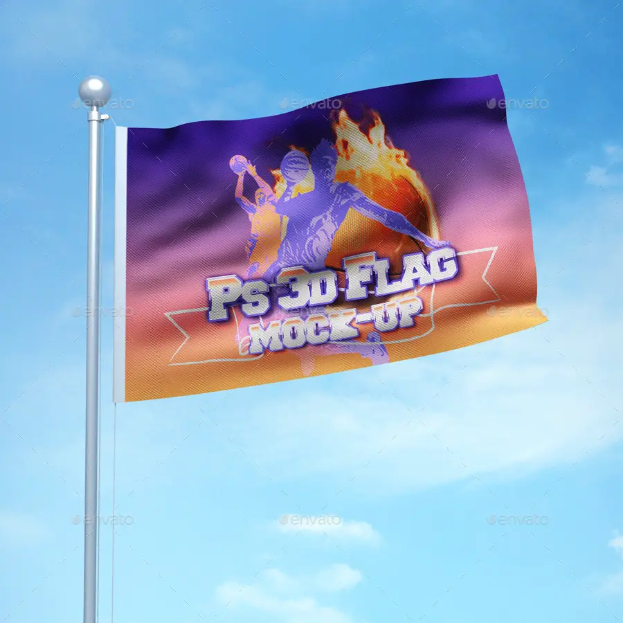 3D Flag Mockup