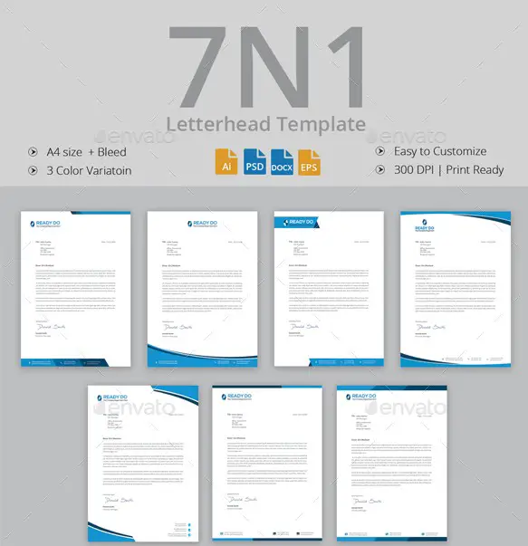 7 Letterhead Templates