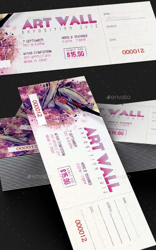 Art Expo Ticket and Event Pass Template