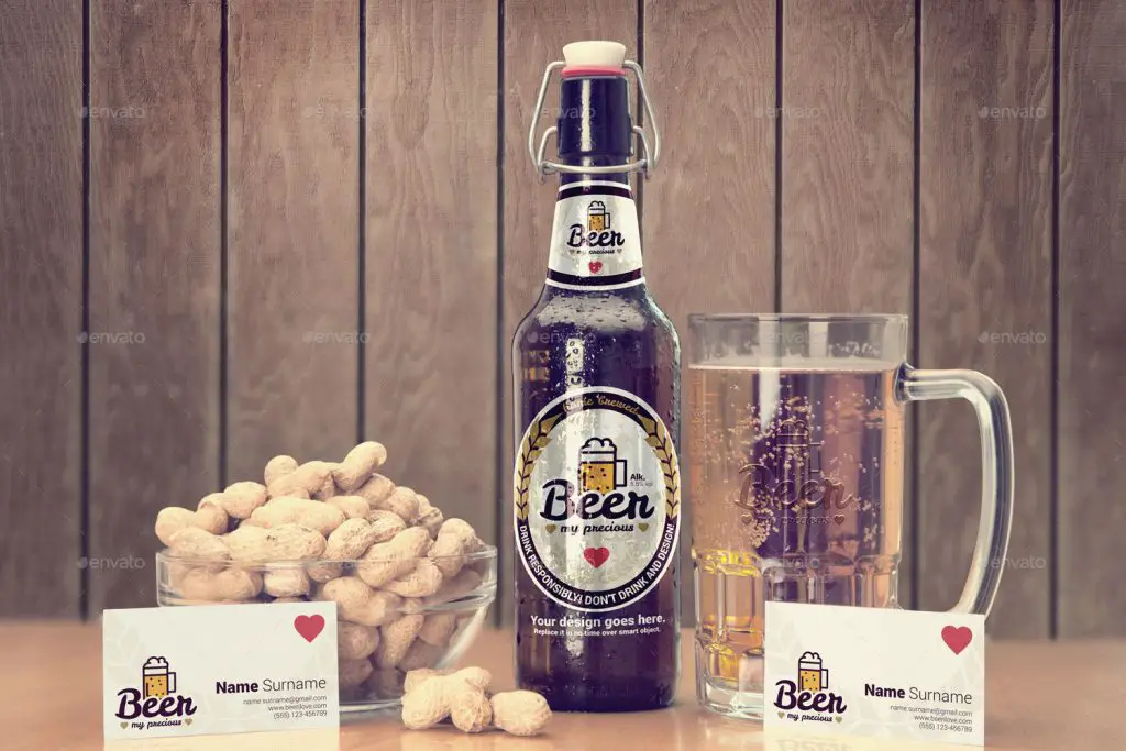 Beer Package & Branding Mockup - Retro Edition
