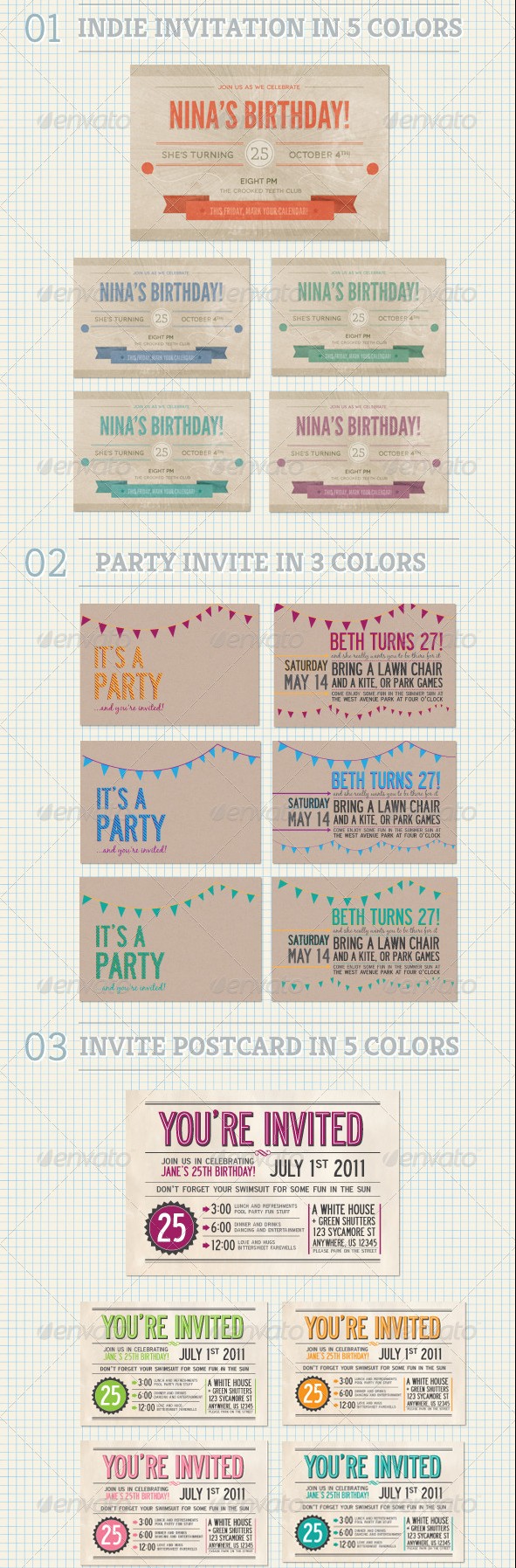 Birthday Invitation Bundle