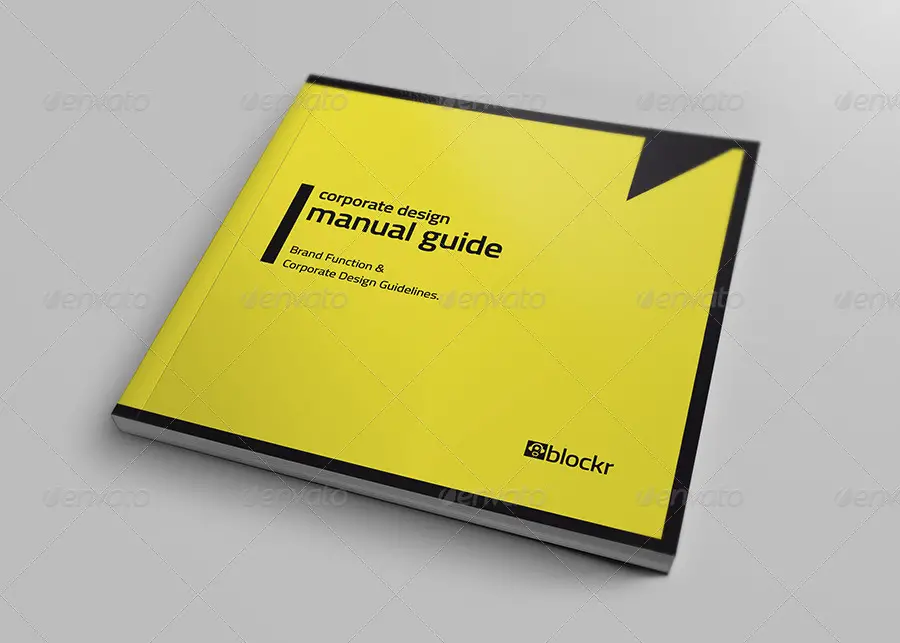 Corporate Design Manual Guide Square - 36 Pages