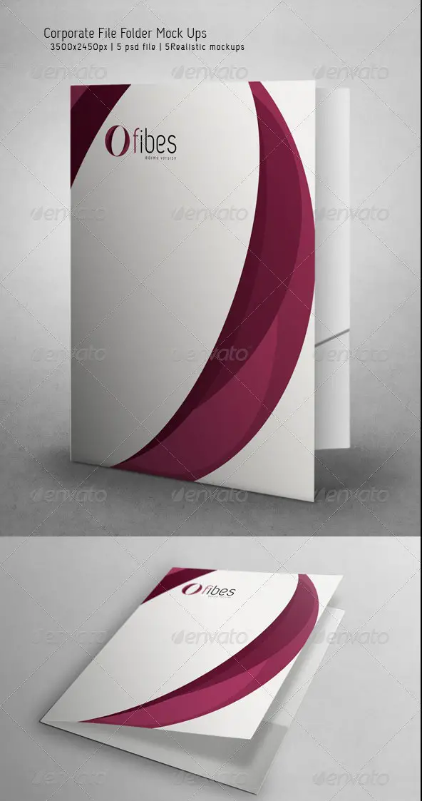 Corporate File Folder Mockups