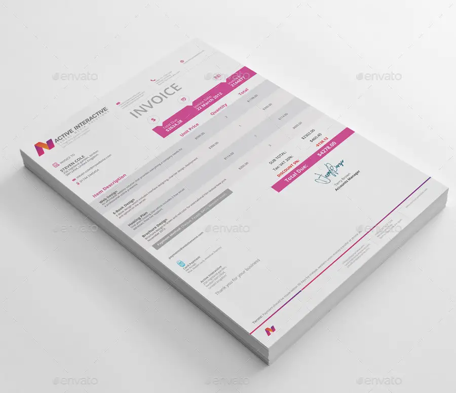 Creative Invoice Templates - 1