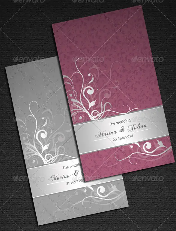 Elegant Floral Wedding Card