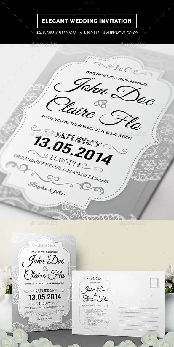 Elegant Wedding Invitation