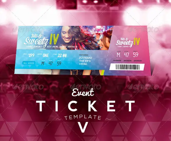 46 Print Ready Ticket Templates Psd For Various Types Of Events Psd Templates Blog