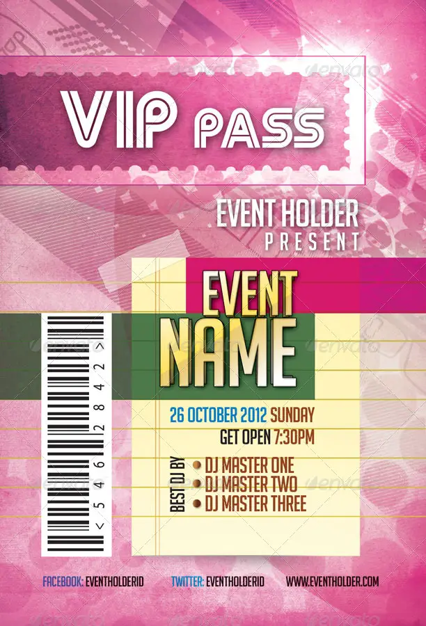 Event Ticket & VIP Pass Pack Template