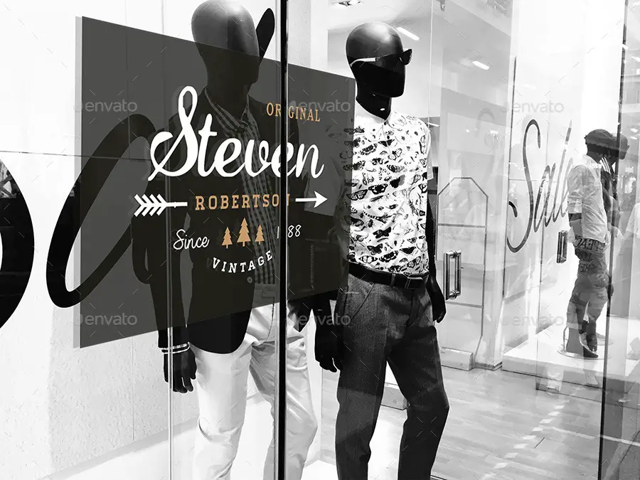 Fashion Window Signage Mockup