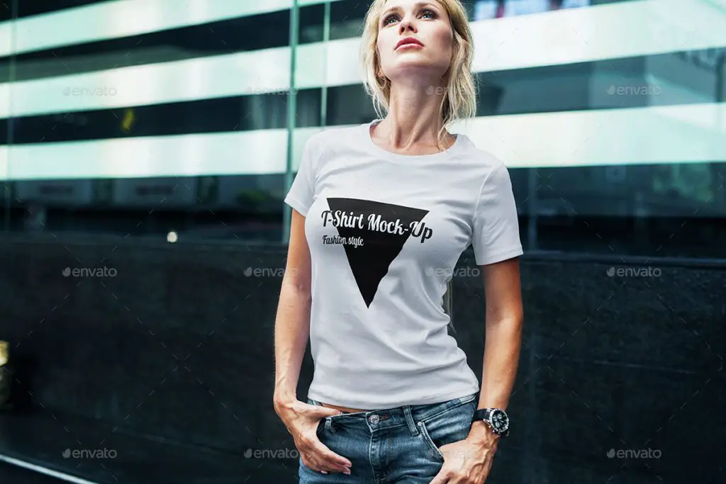 Female T-Shirt Fashion Mockup