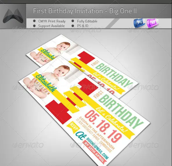 First Birthday Invitation - Big One