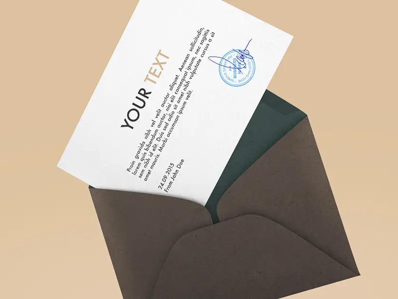 Free Envelope Mockup 2