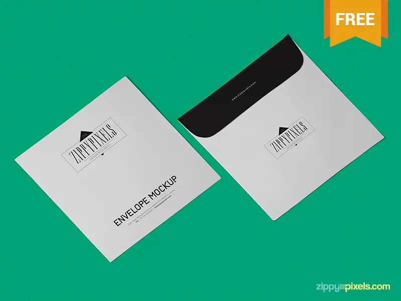 Free Envelope Mockup PSD In Isometric View