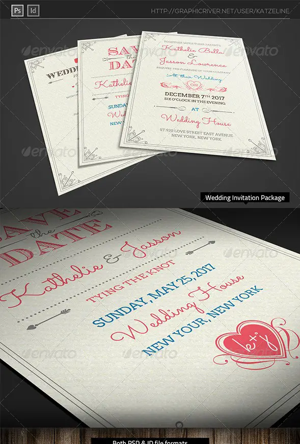 Fresh Royal Wedding Invitation Package