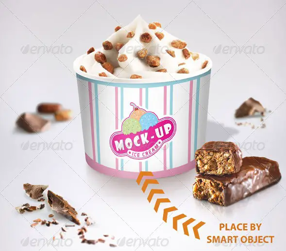 Ice Cream Sundae Mockup