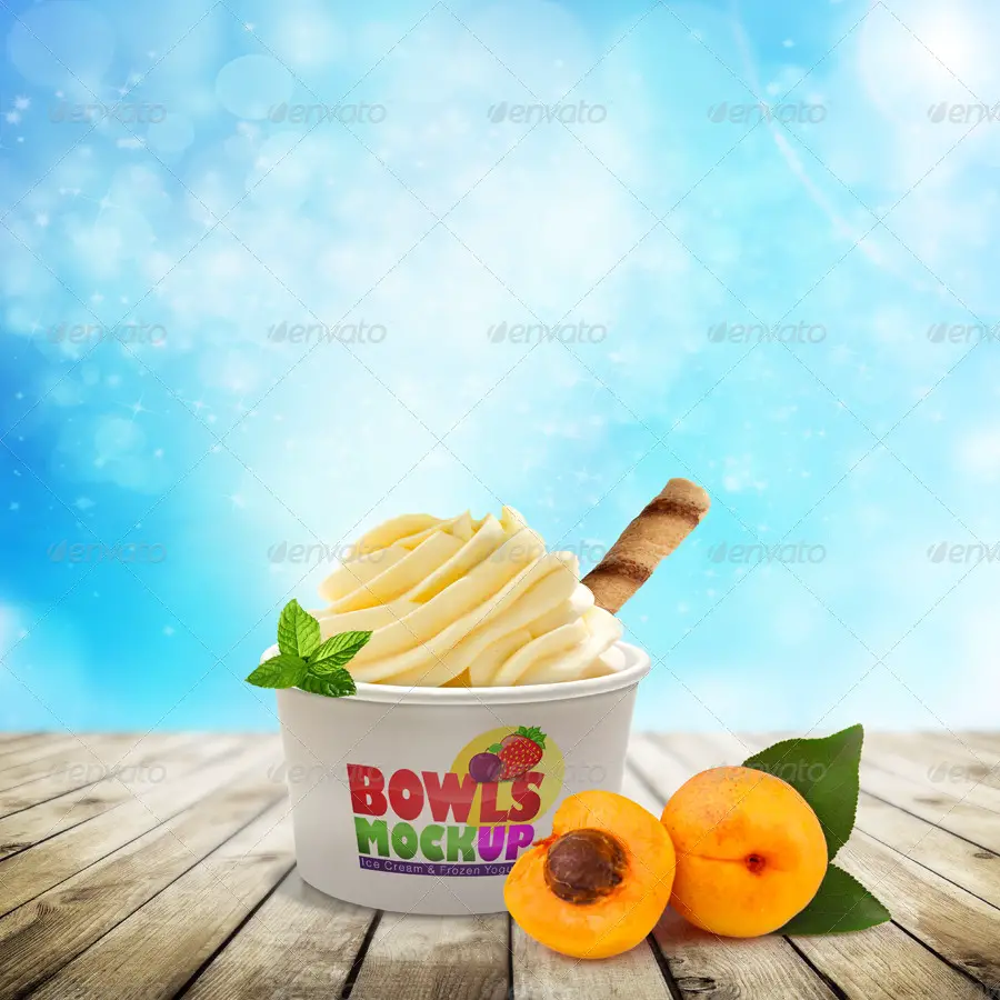 Ice cream Bowl Mockup