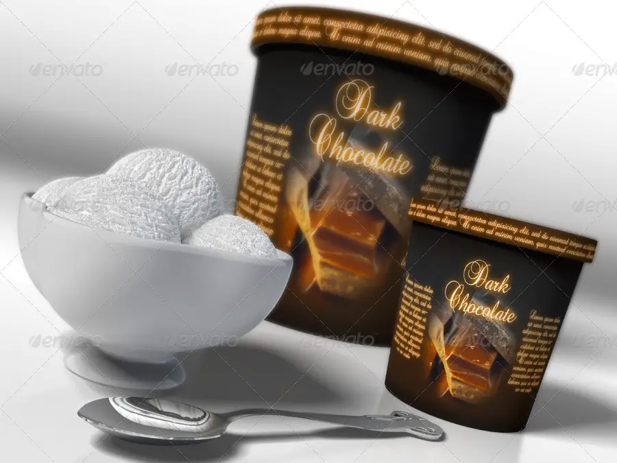 Ice cream Packaging Mockup