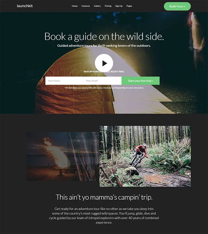 Launchkit Landing Page & Marketing WordPress Theme